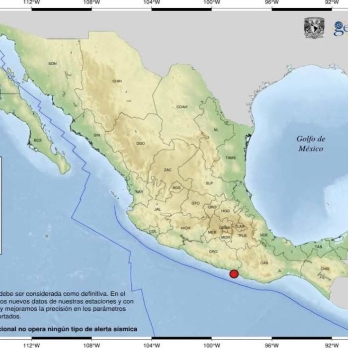 CNPC: no se registraron daños tras sismo de 5.2 con epicentro al suroeste de Pinotepa Nacional