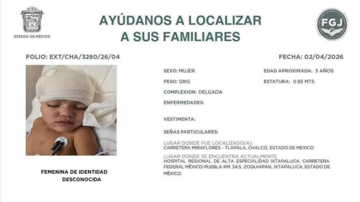 fiscalia-busca-a-familiares-de-nina-que-sobrevivio-a-accidente-en-la-carretera-chalco-miraflores