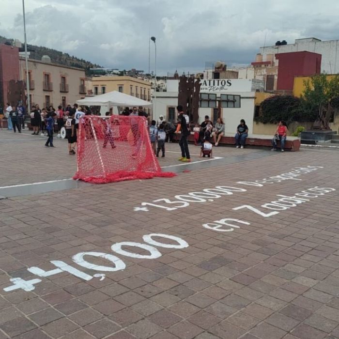 Colectivos realizan ‘cascarita’ en Zacatecas para visibilizar la crisis de personas desaparecidas
