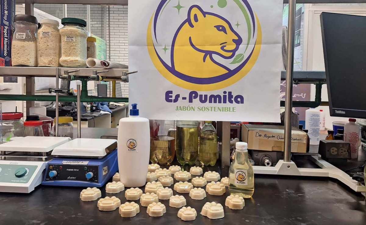 UNAM desarrolla Es‑Pumita, jabón biodegradable hecho con aceite de cocina usado