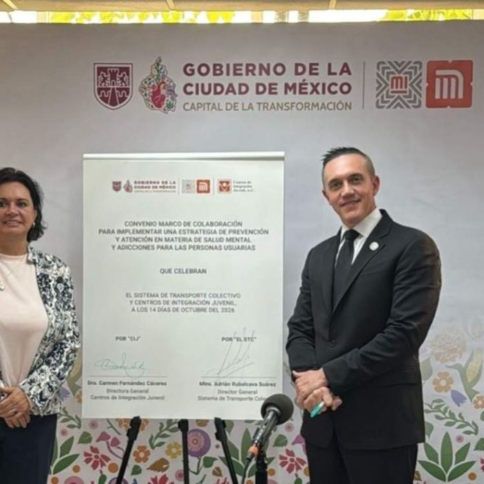 Metro y Centros de Integración Juvenil firman convenio para reforzar atención en salud mental