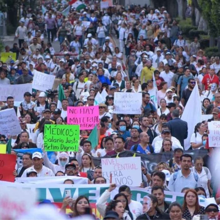 Reportan participación de 7 mil trabajadores del IMSS en marcha en CDMX